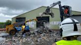 Recycling centre fire fight a 'lengthy job'