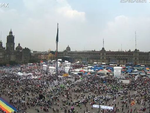 ¿Ya se llenó el Zócalo? Webcam transmite cierre de campaña de Claudia Sheinbaum - Revista Merca2.0 |