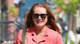 Brooke Shields dons a colorful jumpsuit during an stroll in NYC