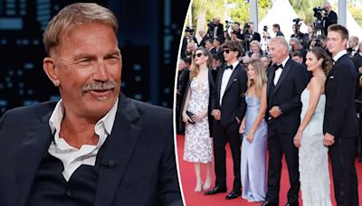 Kevin Costner jokes he needed a ‘tour director’ to keep track of five kids on Cannes trip