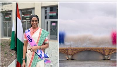 PV Sindhu dons the India flag at Paris Olympics opening ceremony 'Parade of the Nations' - CNBC TV18