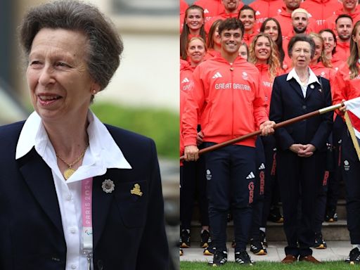 Princess Anne Suits Up and Embraces a Bold Collar for Team Great Britain’s Flag Bearer Photo Call Ahead of 2024 Paris Olympics