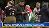 Pro-Palestinian demonstrators hold vigil in Reading