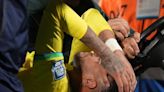 Neymar in tears while being carted off after suffering apparent knee injury