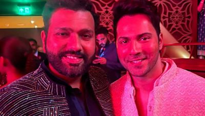 Varun Dhawan calls Rohit Sharma ‘Mumbai cha raja,’ shares pic together at Anant Ambani, Radhika Merchant’s sangeet