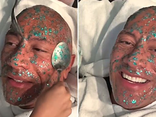 Dwayne Johnson Shows Off 'Unicorn Poo' Facial From Daughters