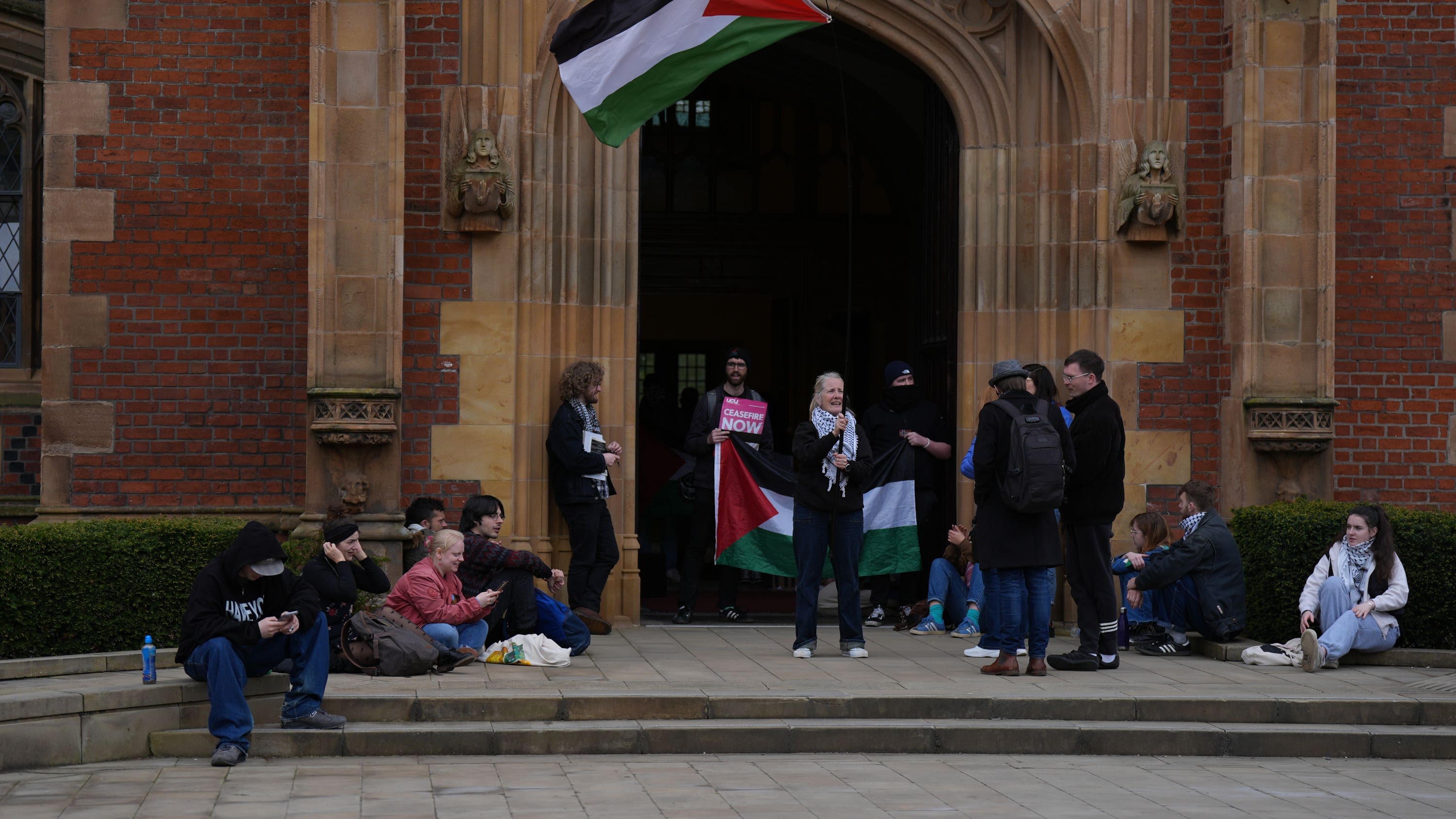 Queen’s University Belfast students stage sit in for Palestine