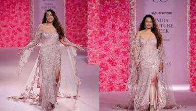 Sonakshi Sinha Dazzles As She Walks The Ramp For 1st Time After Wedding With Zaheer Iqbal. WATCH