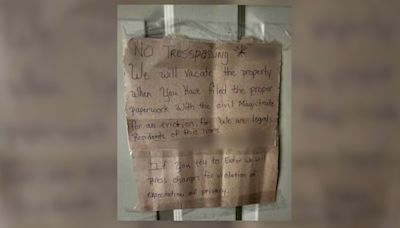 Airbnb renters refuse to leave, put up no trespassing sign on North Carolina woman's property