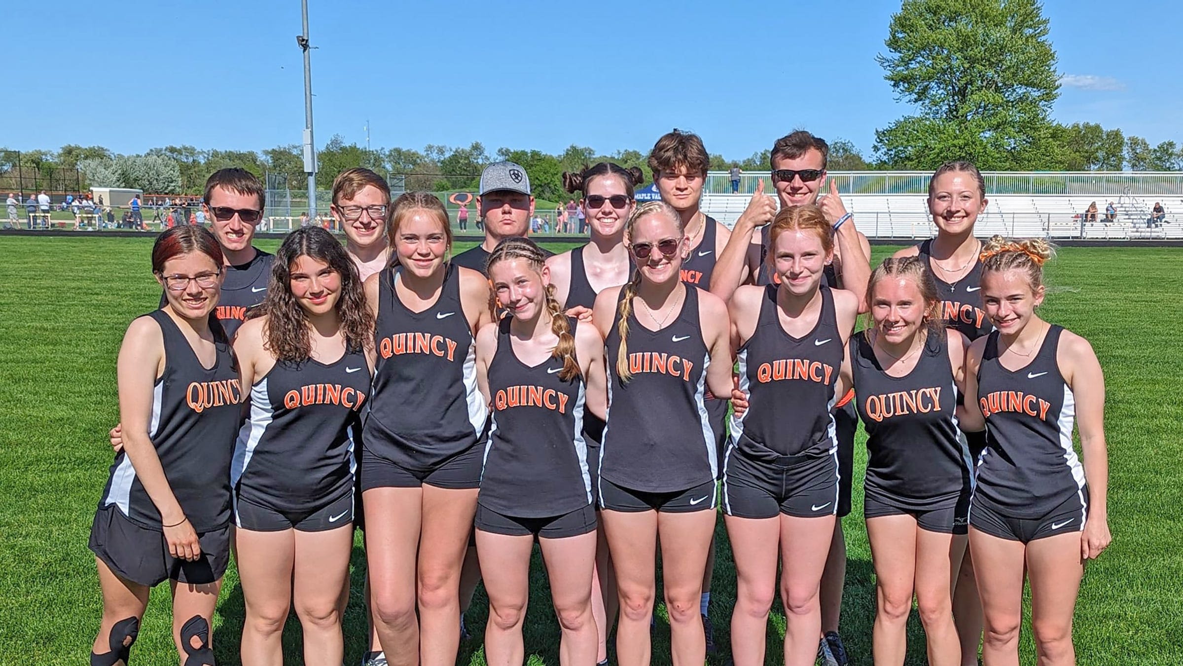 Quincy track sweeps Big 8 double dual