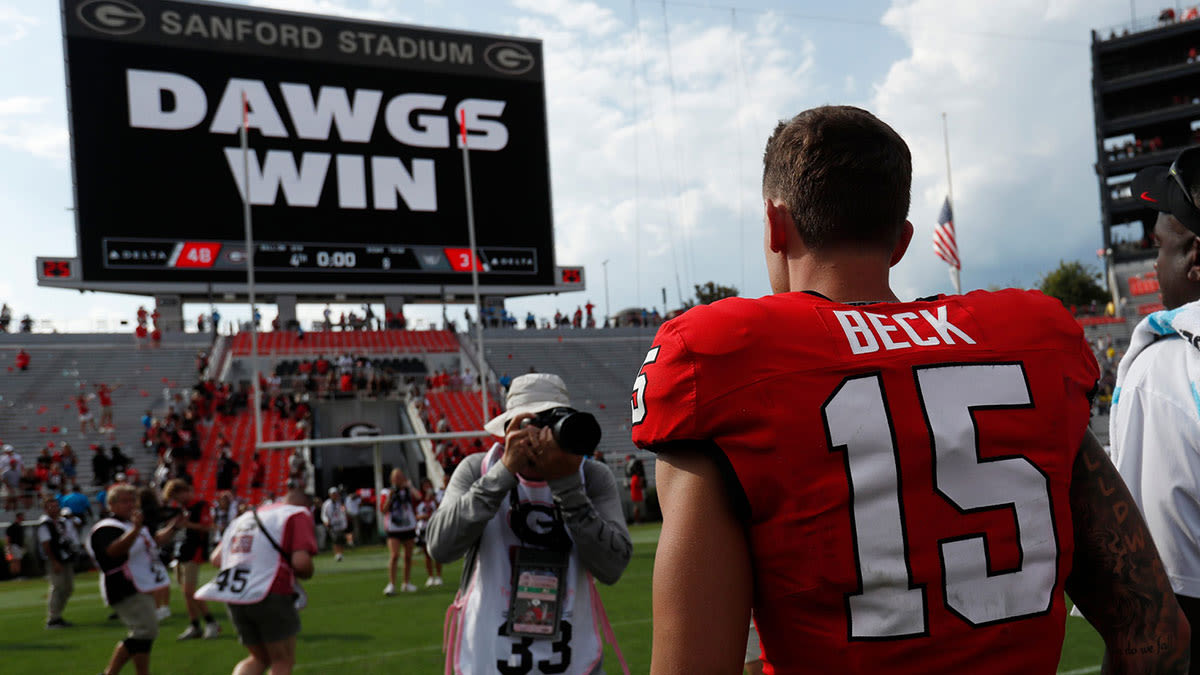 Carson Beck gets real about falling short of Georgia football record