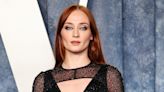 Sophie Turner Sparkles in Sheer Dress & Pumps at Vanity Fair Oscars Party 2023 With Joe Jonas