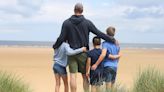 Prince William Poses With 3 Kids at the Beach for Father's Day Photo