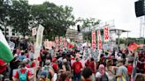 Thousands protest Netanyahu outside US Capitol