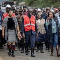 President of Kenya William Ruto visited the scene of floods and landslides in Mai Mahiu