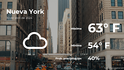 Nueva York: pronóstico del tiempo para este martes 30 de abril - El Diario NY