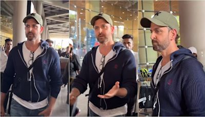 Hrithik Roshan upset with paparazzi at airport: See, what you're doing?