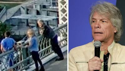 Jon Bon Jovi hailed as 'hero' as he talks 'distraught' woman down from bridge