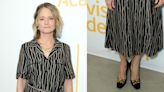 Jodie Foster Goes Classic in Pumps and Striped Dress for ‘True Detective: Night County’ FYC Screening