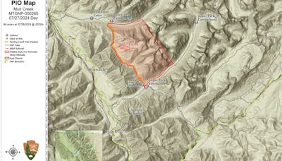 NEW MAP: Muir Creek Fire in Glacier National Park measures 84 acres