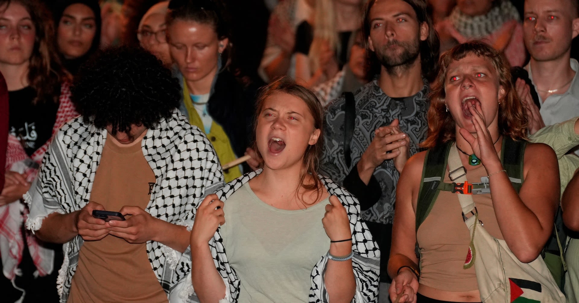 Greta Thunberg detained by Danish police at pro-Palestinian protest