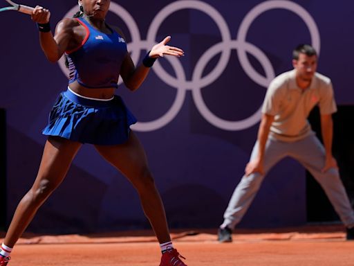 Coco Gauff loses an argument with the chair umpire and a match to Donna Vekic at the Paris Olympics