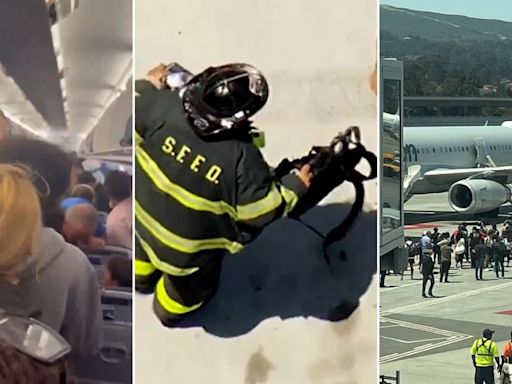 Una laptop que se prendió fuego provocó la evacuación caótica de un vuelo en San Francisco