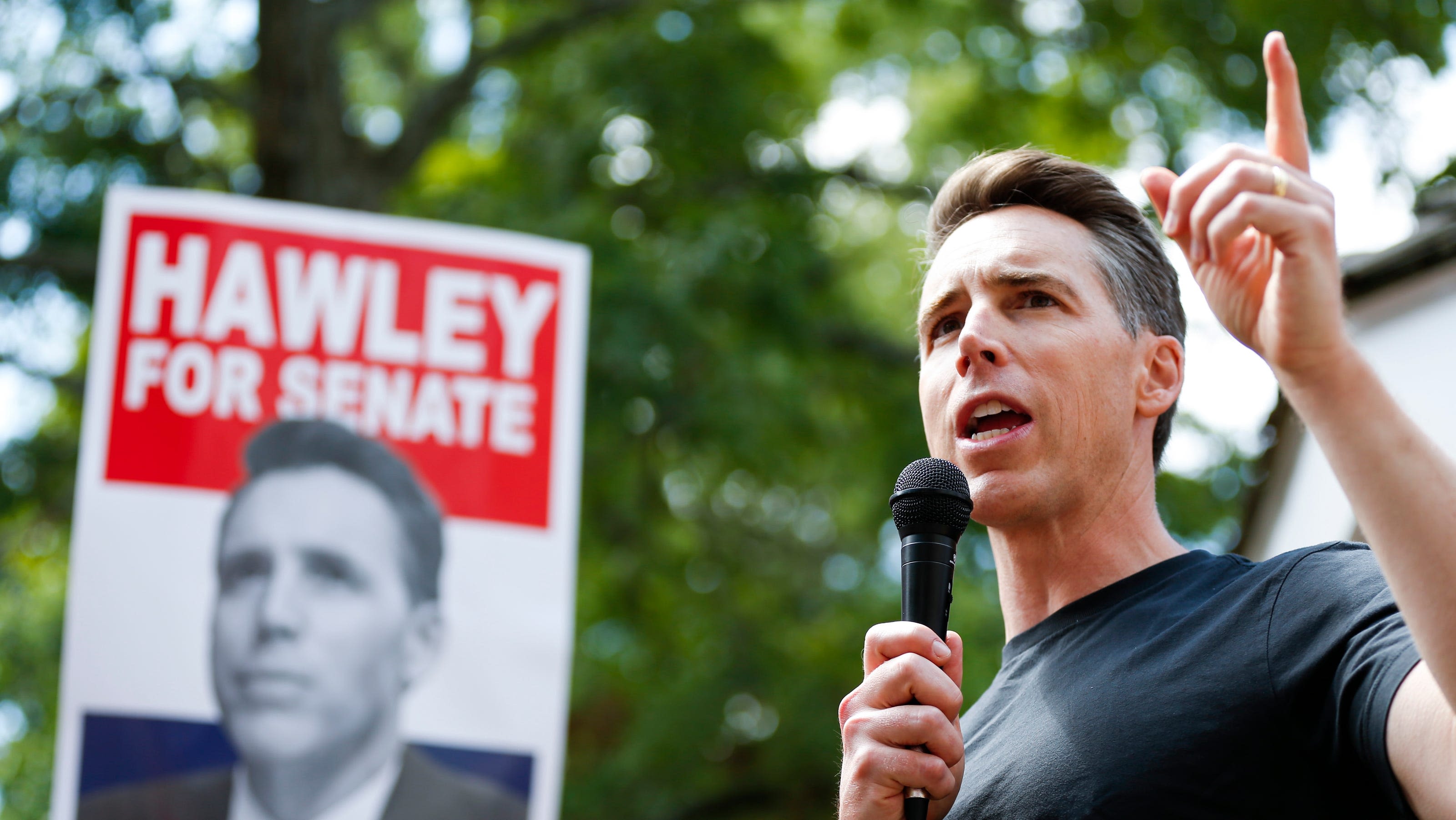 Hawley launches campaign with rally in Ozark