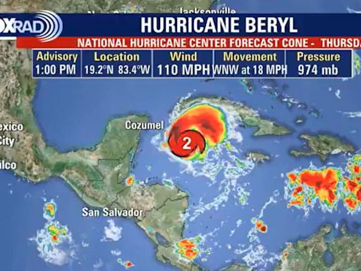 Hurricane Beryl tracker: Updates, projected path, location on Thursday