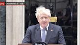 Boris Johnson confirms resignation in TV speech, but says he will stay in post until a successor is named
