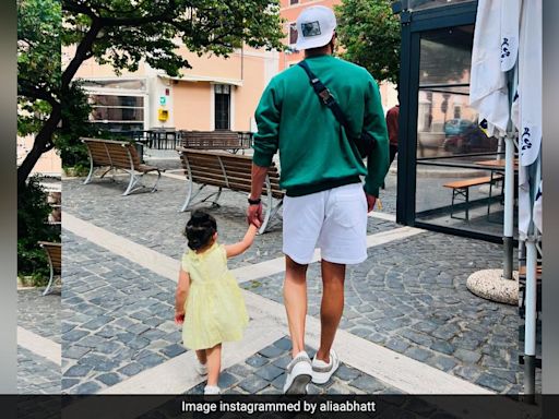 When Ranbir Kapoor And Raha Cutely Matched Their White Sneakers, There Was Really "No Caption Needed"