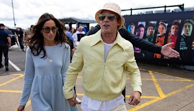 Brad Pitt steps out with girlfriend Ines de Ramon at British Grand Prix