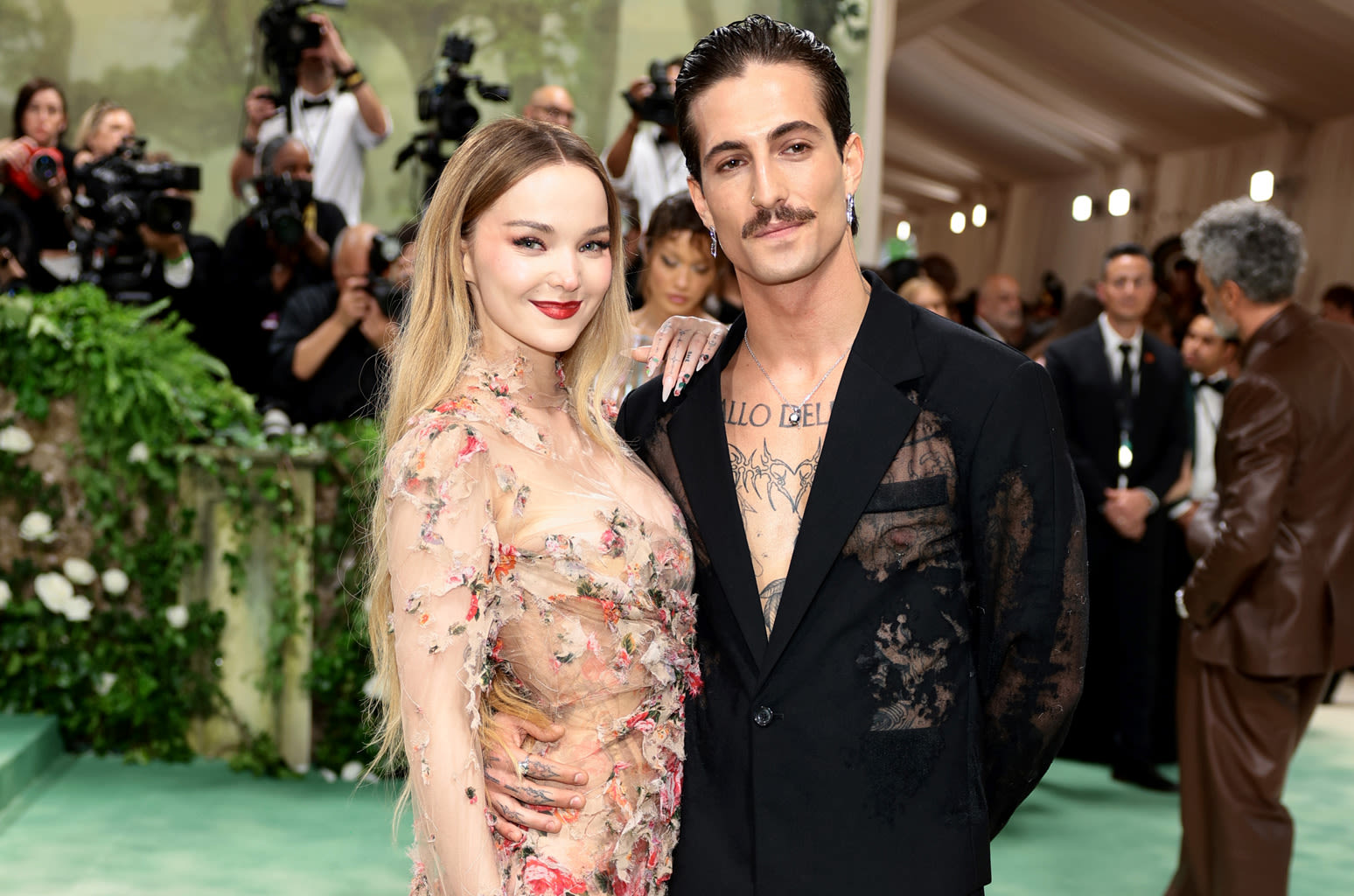 Dove Cameron & Damiano David Cozy Up on the 2024 Met Gala Red Carpet