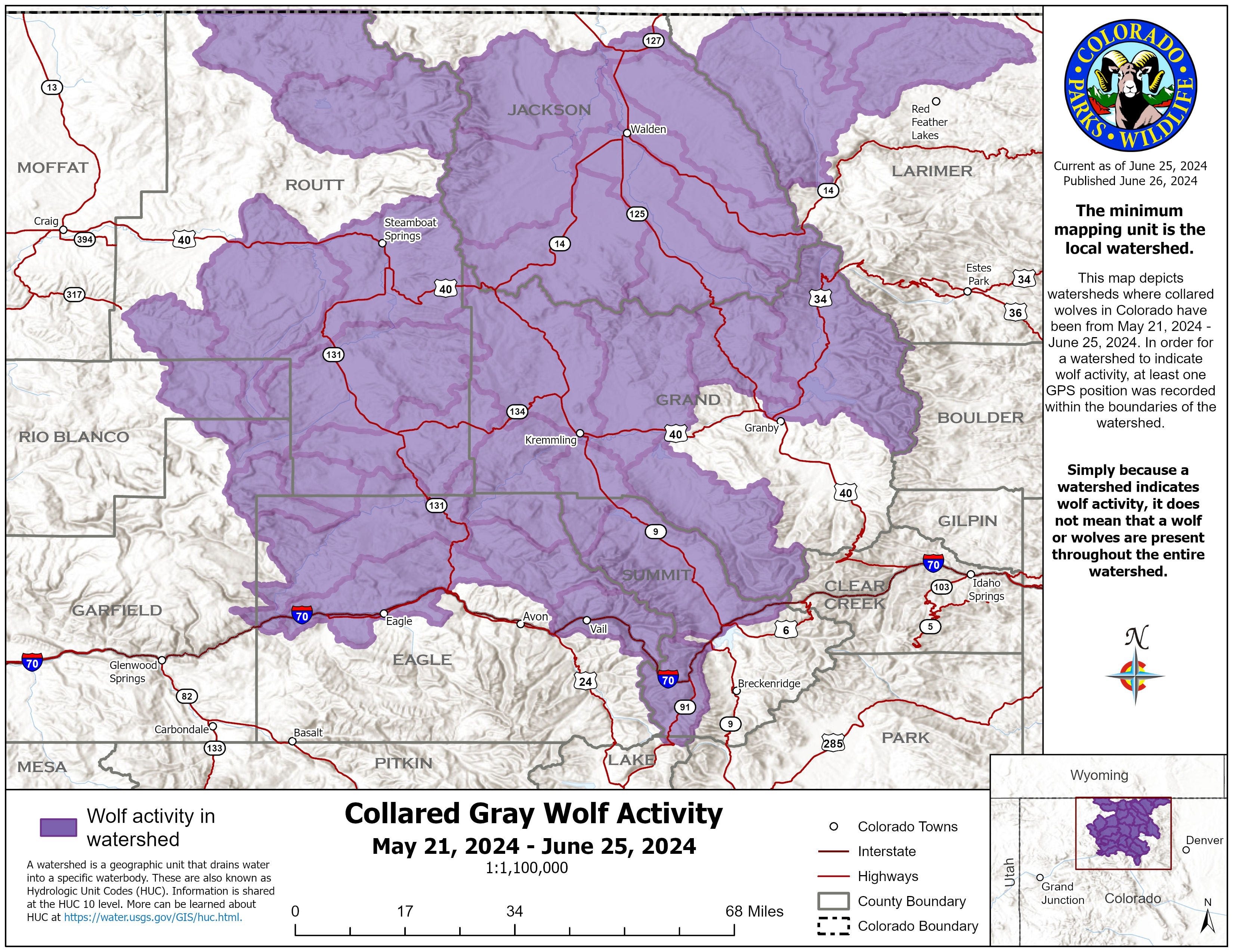 Colorado wolves make movement into Rocky Mountain National Park drainages