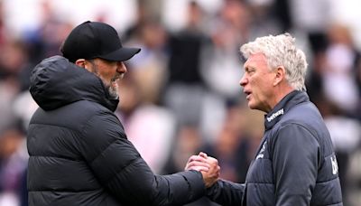 West Ham boss David Moyes hails Jurgen Klopp after final meeting before Liverpool exit: 'He's the daddy'