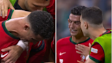 Cristiano Ronaldo in tears after missing penalty for Slovenia at Euro 2024