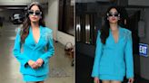 Janhvi Kapoor Caught Us In Her Web Of Style In A Blue Skirt Suit With A Spider Brooch