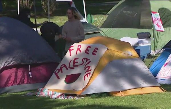 San Francisco State pro-Palestinian protesters rally for Israel divestment