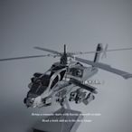 【熱賣下殺】「 AH-64直升機」3D金屬拼圖 創意解壓立體模型擺件朋友生日禮物