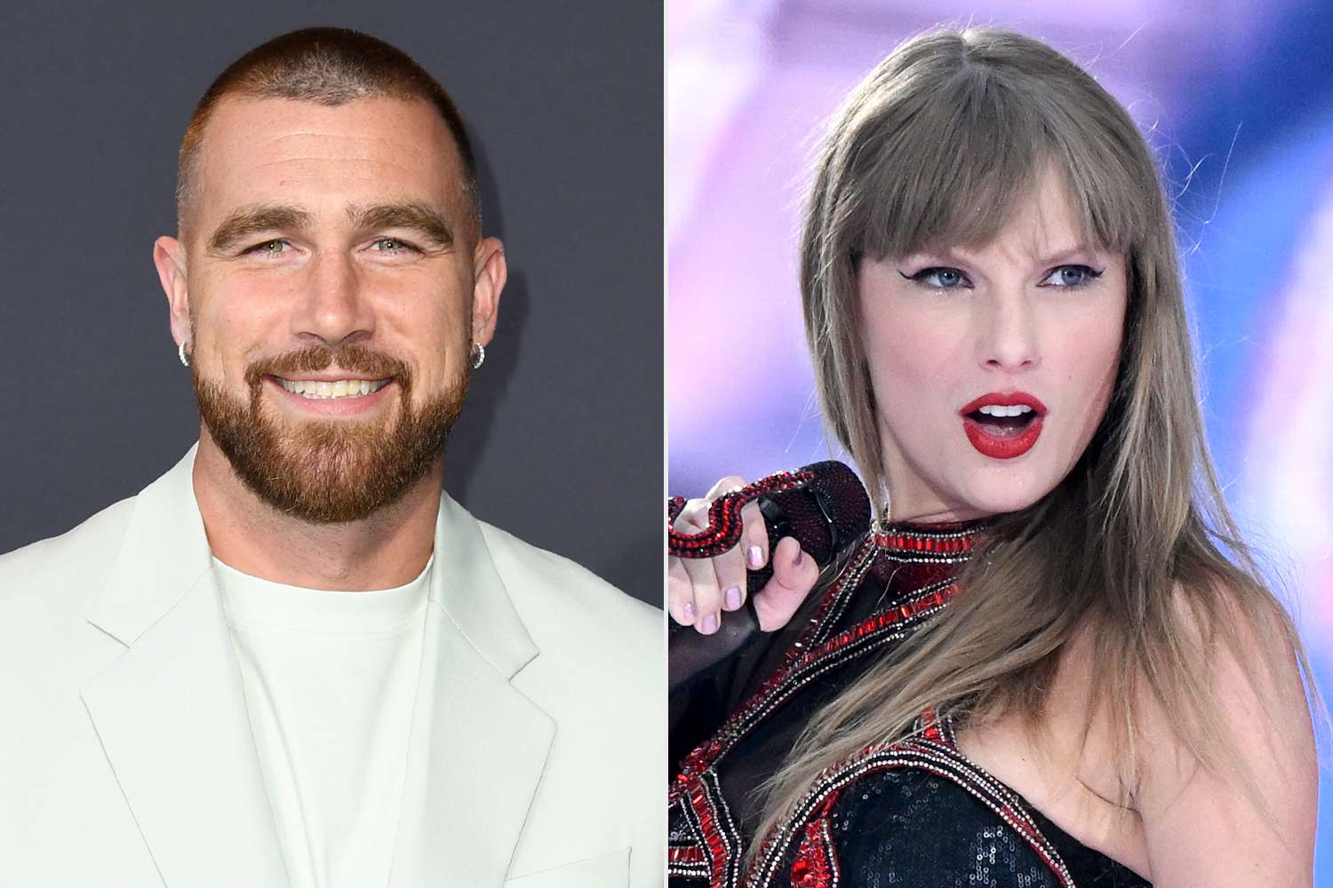 Taylor Swift Gets a Sweet Kiss from Travis Kelce as He Attends Her Eras Tour Stop in Amsterdam