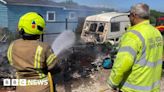 Unattended bonfire in Ruan Minor, Helston, spreads to caravan