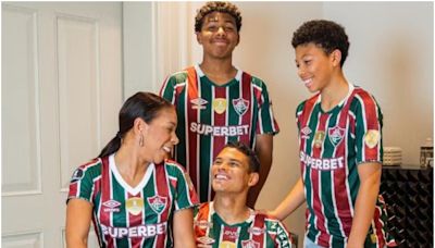 Belle Silva e família apoiam estreia de Thiago Silva no Maracanã pelo Fluminense