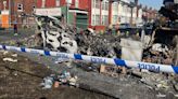 ‘I haven’t seen anything like this here’: Police car flipped and vehicles set alight as unrest breaks out in Leeds