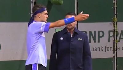 French Open ‘circus’ as home favourite escapes disqualification for hitting fan with ball