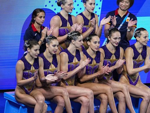 España gana la medalla de bronce en la rutina por Equipos de natación artística