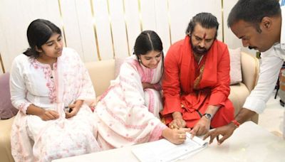 AP Deputy CM Pawan Kalyan's daughter signs declaration before visiting Tirupati temple | WATCH