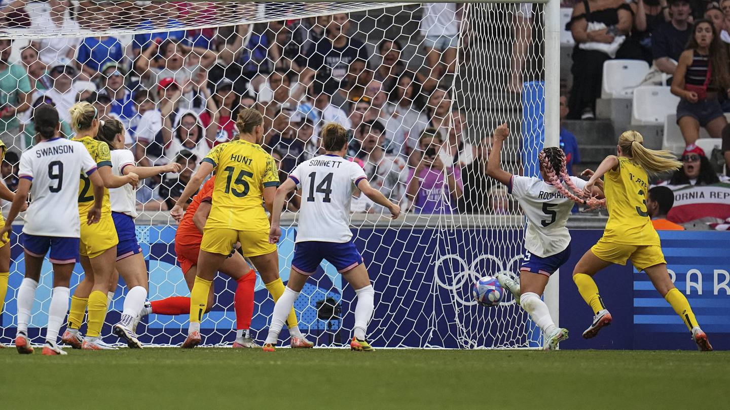 Paris Olympics: U.S. women's soccer cruise into knockout round unbeaten after 2-1 win over Australia