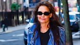 Katie Holmes’s Studded Denim Trench Coat Is Why This Outfit Works