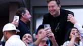 Elon Musk poses for selfies with tennis fans at US Open final