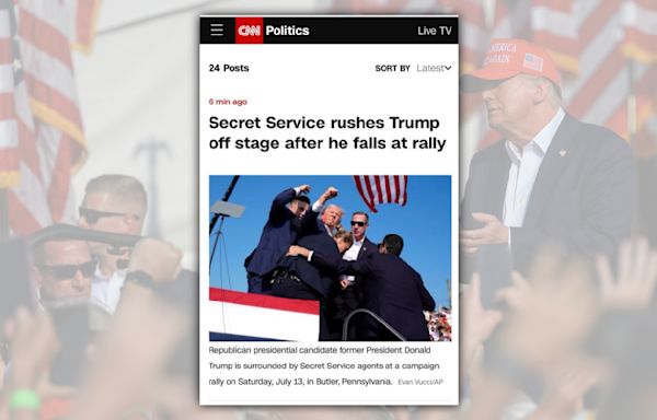 Fact Check: CNN Initially Published Headline 'Secret Service Rushes Trump Off Stage After He Falls at Rally'